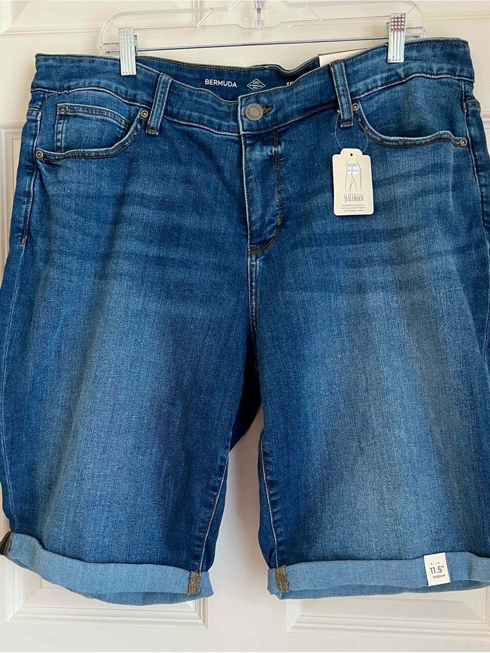 St John’s Bay Bermuda Denim Bermuda Shorts - Medium Blue Wash